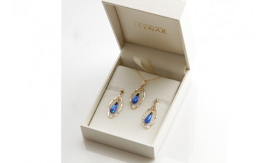 アクセサリー ピアス ペンダント しずくホタルガラス(特小)14KGFセット｜ピアス アクセサリー ペンダント ネックレス ガラス 14KGF セット ホタルガラス ホワイトデー 贈り物 ギフト 沖縄 沖縄県 豊見城市(AT003)