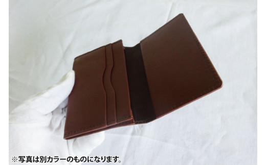 紅型名刺入れ(紺)｜名刺入れ 名刺 牛革 手染め 雑貨 染物 オリジナル 沖縄県 豊見城市(CZ014)