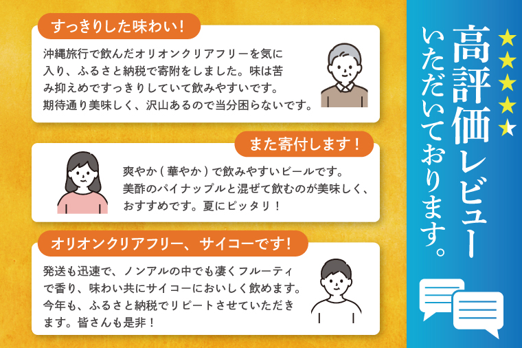 ≪ オリオン クリアフリー 350ml × 48本 ≫ 48缶 48本 ノンアルコール ノンアル ビール オリオンビール 沖縄 豊見城市 母の日 父の日 ギフト お歳暮 お中元 誕生日 贈り物 プレゼント おすすめ お酒 宅飲み 送料無料(DQ012)