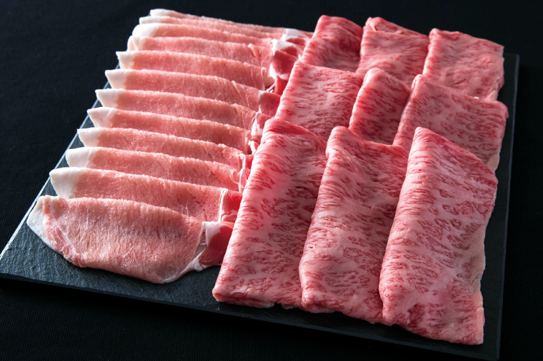 石垣牛＆あぐーご馳走しゃぶしゃぶセット|肉 お肉 にく 牛肉 豚肉 石垣牛 あぐー豚 ロース すき焼き しゃぶしゃぶ  セット 沖縄県 豊見城市（AG010）