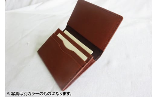 紅型名刺入れ(紺)｜名刺入れ 名刺 牛革 手染め 雑貨 染物 オリジナル 沖縄県 豊見城市(CZ014)