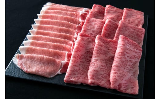 石垣牛＆あぐーご馳走しゃぶしゃぶセット|肉 お肉 にく 牛肉 豚肉 石垣牛 あぐー豚 ロース すき焼き しゃぶしゃぶ  セット 沖縄県 豊見城市（AG010）