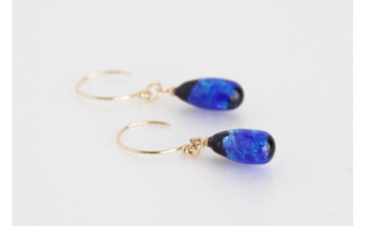 アクセサリー ピアス ラリエット しずくホタルガラス 14KGFセット｜ピアス アクセサリー ラリエット ガラス 14KGF セット ホタルガラス ホワイトデー 贈り物 ギフト 沖縄 沖縄県 豊見城市(AT006)