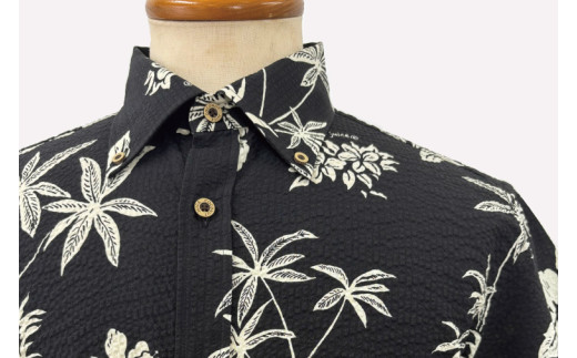 【Coconut Juice】 かりゆしウェア Bring Back Memories (28)【カラー：ブラック、サイズ：L】｜かりゆし 服 衣服 沖縄 かりゆしウェア おきなわ 沖縄県 豊見城市(CB024)