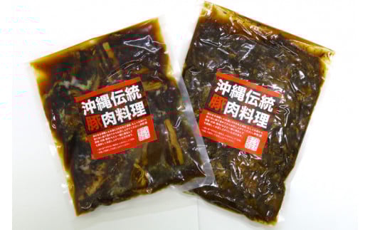 【訳あり】 ラフテー・とろとろ軟骨ソーキ煮付けのボリュームセット 1.7キロ｜ 豚肉 角煮 スペアリブ 大容量 ソーキ 沖縄そば 野菜炒め 肉 お土産 豚 煮込み ゼラチン 切り落とし 常温 数量限定 豊見城市 送料無料 （AC009-1）