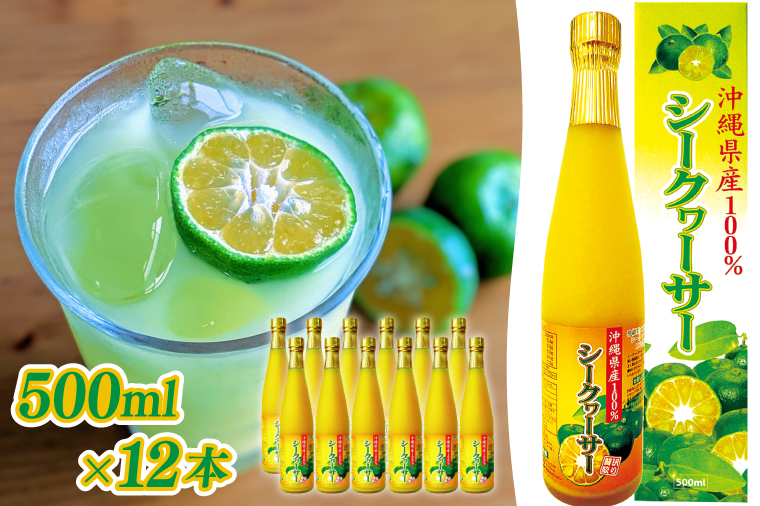 沖縄県産100％シークヮーサー12本(AS010-1)