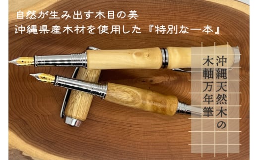 沖縄天然木の木軸万年筆｜ペン 万年筆 木 木軸 木材 木軸万年筆 特別 受注生産 職人 手作り ギフト 贈り物 文具 文房具 筆記用具 沖縄 沖縄県 豊見城市(CL003)