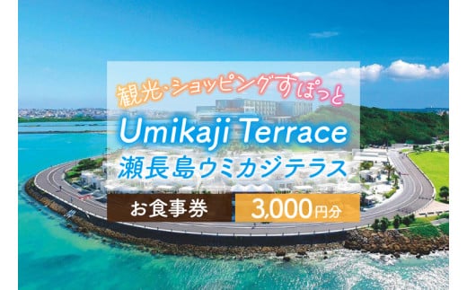 AF003　ウミカジテラスお食事券（3,000円分）