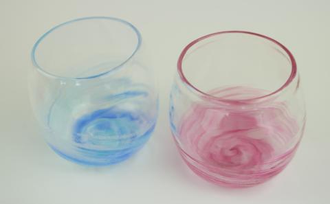 《琉球ガラス匠工房》沖縄の海　さざ波セット