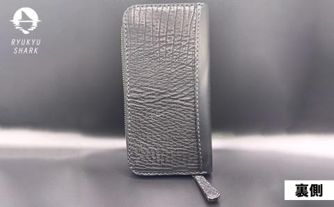 【ふるさと納税】サメ革ロングウォレット　ジッパータイプ　財布　長財布　革製品　工芸品　サメ　鮫　RYUKYU SHARK　革　ファッション　小物　コインケース　うるま　沖縄　革財布