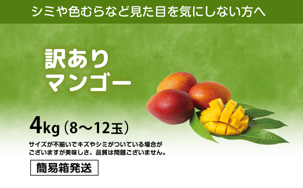 訳ありマンゴー４kg【熱帯資源植物研究所】