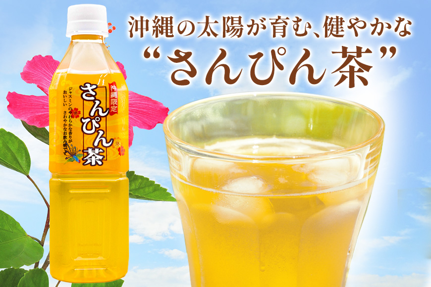琉球ビバレッジ さんぴん茶角ボトル 500ml×24本
