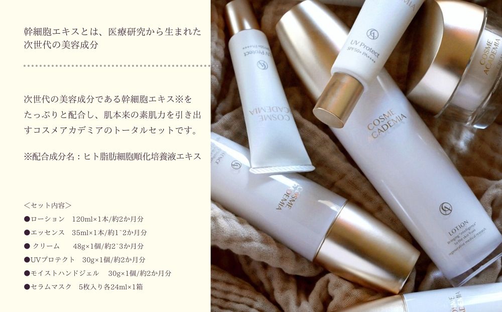 【コスメアカデミア】トータル6種セット　ヒト幹細胞　化粧品　コスメ　沖縄