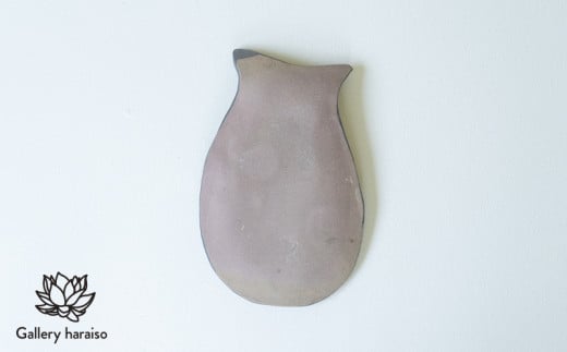 【沖縄のかわいい器】土の種のミミズク皿　みずいろ