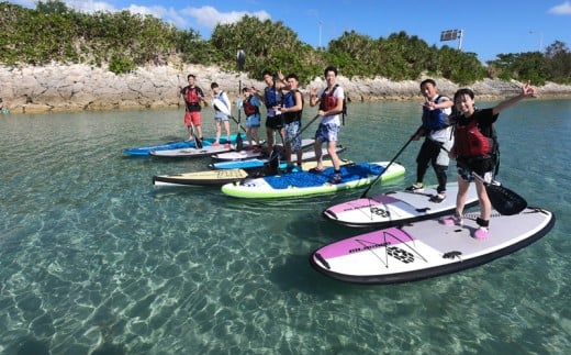 美ら島海道を冒険しよう！初心者大歓迎！初めてのSUP体験！【4名様】
