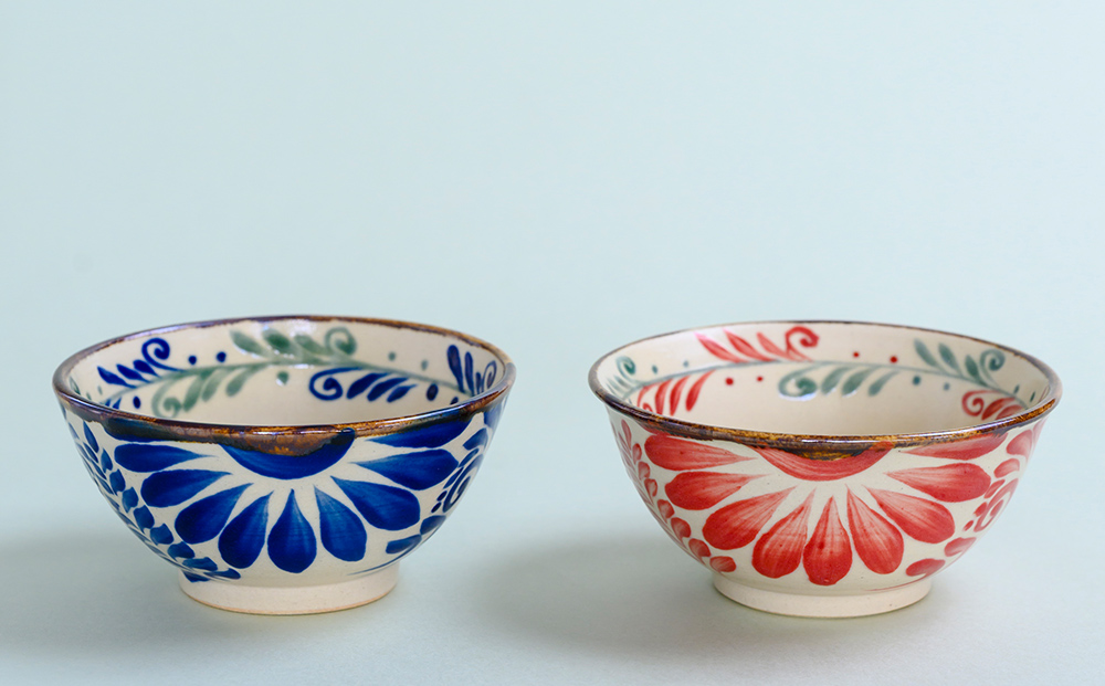 唐草模様　マカイ4寸　茶碗　2個セット【尚工房】