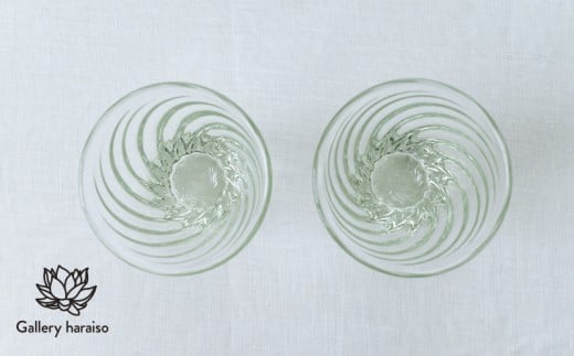 【琉球ガラス】レデューサーショート広口グラス・ペア【クリア】