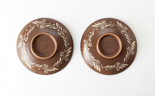 5寸皿　線彫り・月桃　2枚セット【尚工房】