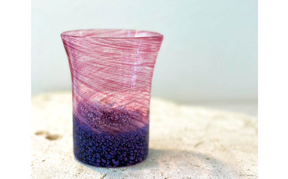 《琉球ガラス匠工房》紺碧の海・紺碧の夕陽グラスセット