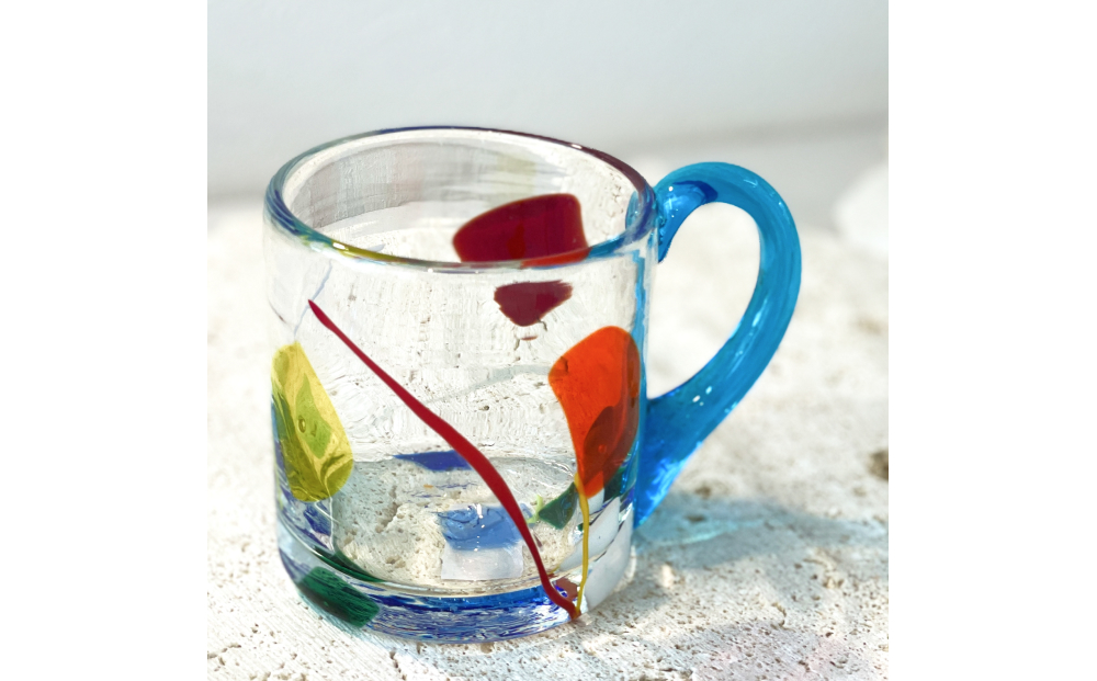 《琉球ガラス匠工房》ガラスマグカップ「ティーラの唄」