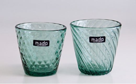 madoタンブラーS（ダイヤ柄・モール柄）2個セット　アイスグリーン