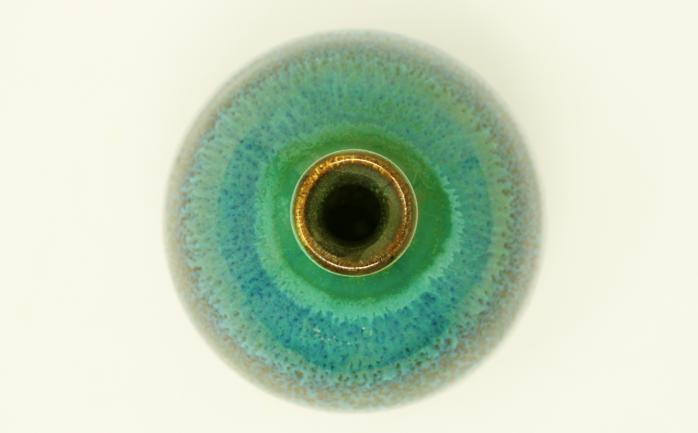 【琉球太田焼窯元】 沖縄の青い海・滄海丸壷