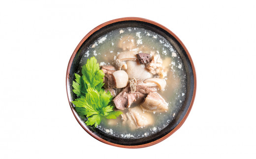 やぎとそば太陽の山羊定食セット（山羊汁550g・山羊刺身40g）