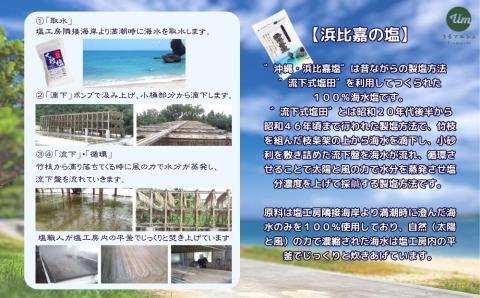 塩職人が手作りでじっくりと炊き上げた濃縮海水で仕上げました 【ふるさと納税】うるマルシェ厳選！うるまの塩セット　うるま市　塩　手作り　手造り　自然製法　食塩　海塩　沖縄　海　特殊製法　もずく　刺身