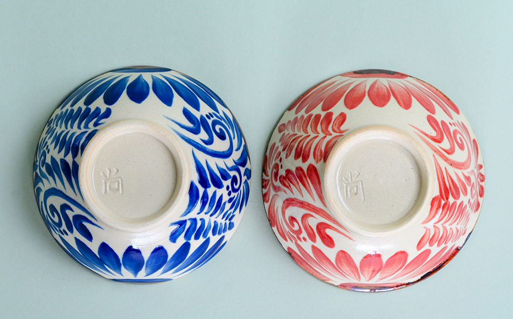 唐草模様　マカイ4寸　茶碗　2個セット【尚工房】