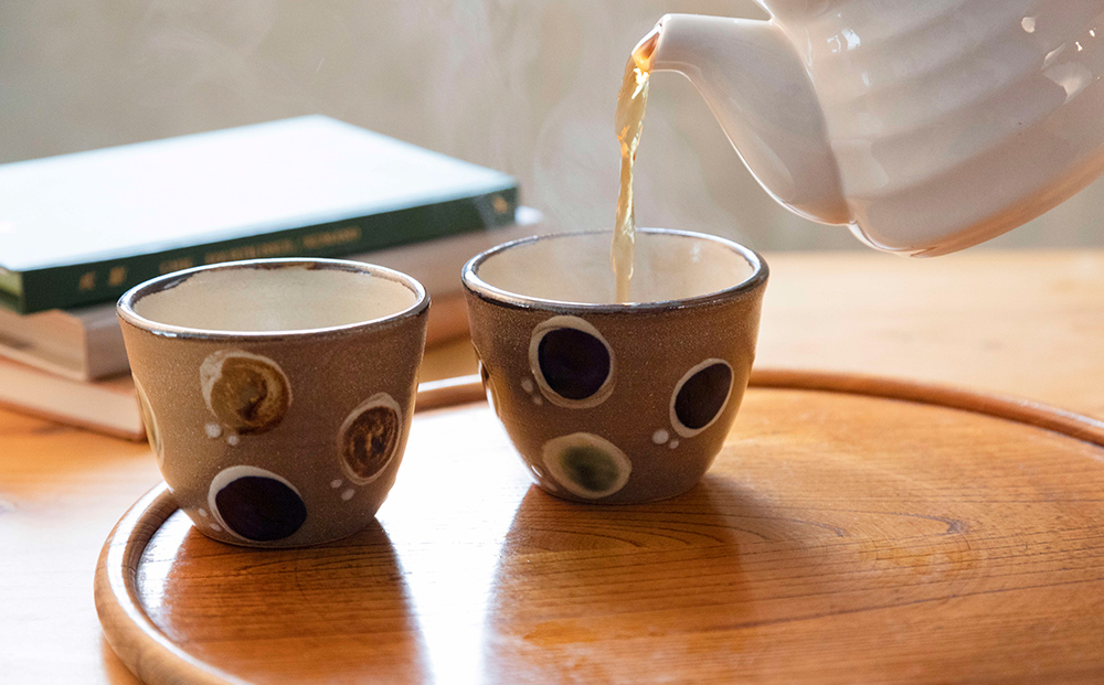 そば猪口　ドット　2個セット【尚工房】