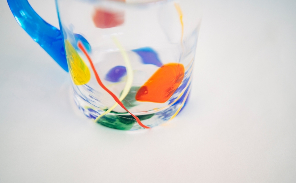 《琉球ガラス匠工房》ガラスマグカップ「ティーラの唄」