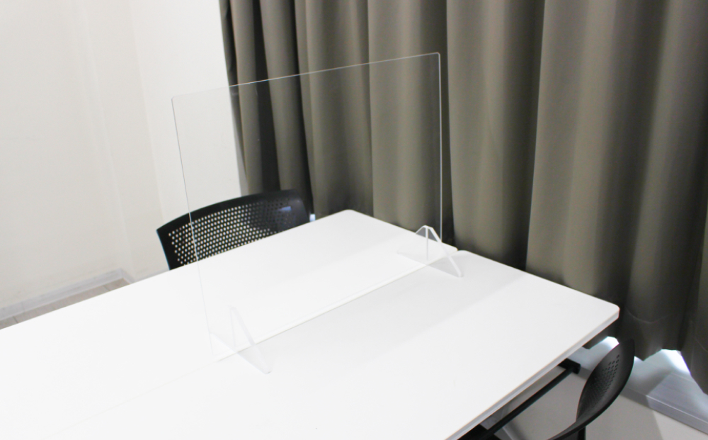 飛沫防止パーテーションパネル　窓なしタイプ