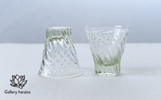 【琉球ガラス】レデューサーショート広口グラス・ペア【クリア】