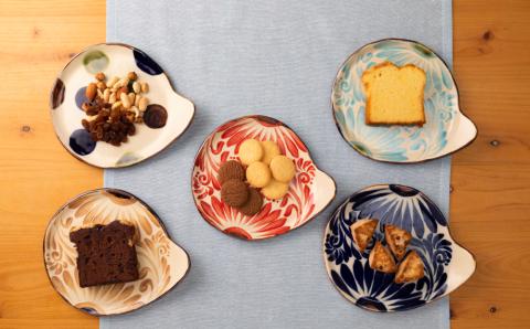 ＜色が選べる！＞ 唐草模様 5寸丸プレート 2枚セット【尚工房】