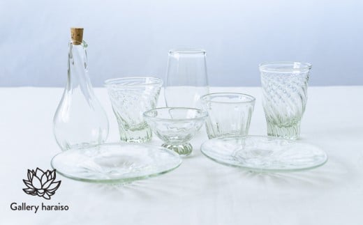 【琉球ガラス】レデューサーショート広口グラス・ペア【クリア】