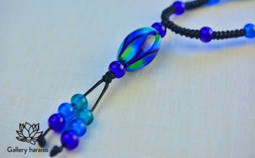 【とんぼ玉・緑の風】とんぼ玉・孔雀ジュエリーセット