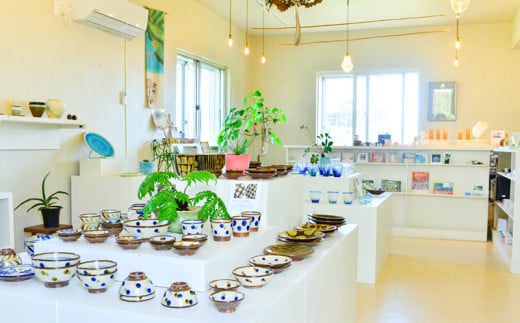 【沖縄のかわいい器】土の種のミミズク皿　みずいろ