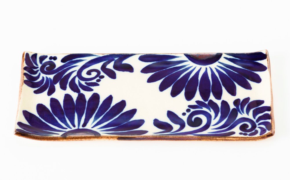 ＜色が選べる！＞唐草模様　長角皿（小）2枚セット【尚工房】