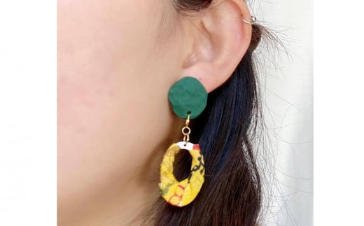 ピアスorイヤリング】秋のはじまりポリマークレイピアス: うるま