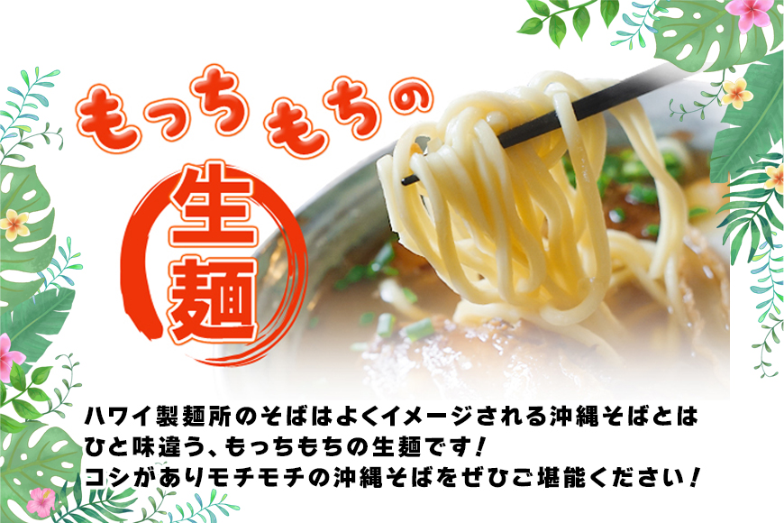 F113　半年に1回お届け！本場宮古そば（5人前）もっちもち生麺が自慢の『ハワイ製麺所』《定期便全2回》