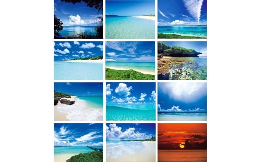 沖縄県宮古島 A2 壁掛けカレンダー 2026｜美ら島宮古【写真家 上西重行】