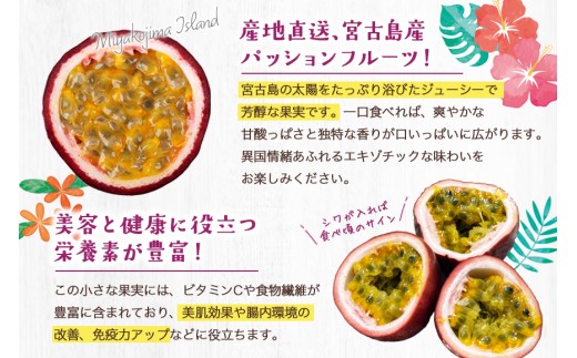 JJ008　エキゾチックな味わい！宮古島産パッションフルーツ（1kg）