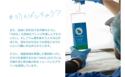DT02　宮古島のサトウキビから生まれたラム酒「ANGE（アンジュ）」250ml