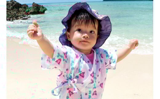 ベビーセット（てぬぐい／甚平／スタイ）【パーントゥ】（HF004）