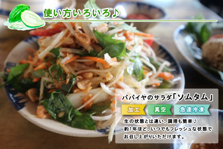 JJ011　宮古島産パパイヤしりしり（500g×3パック）