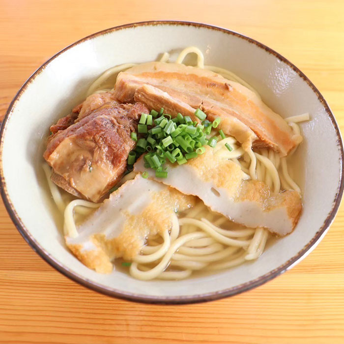 MT001　宮古そばセット5食セット（麺・出汁・かまぼこ・お肉）5食分