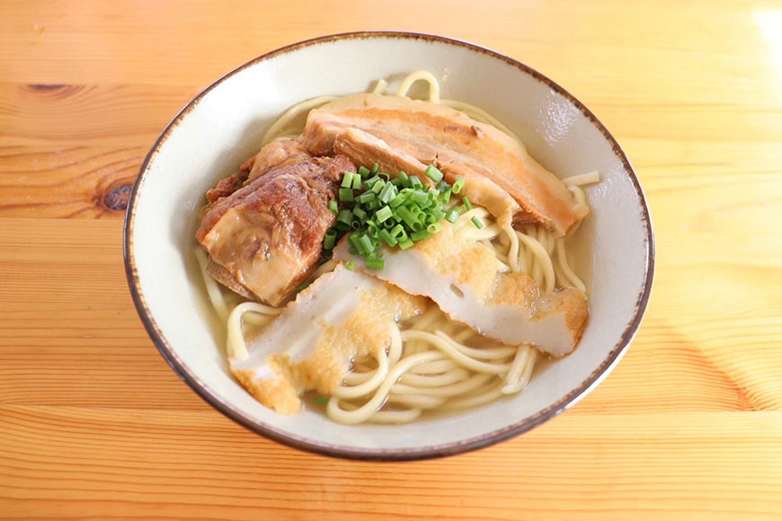 MT002　宮古そばセット3食セット（麺・出汁・かまぼこ・お肉）3食分