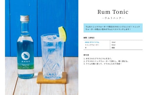 DT02　宮古島のサトウキビから生まれたラム酒「ANGE（アンジュ）」250ml