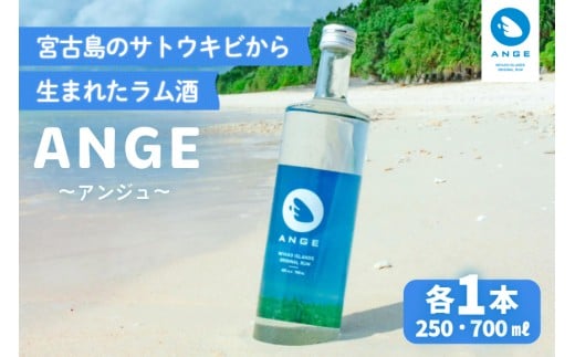 DT04　宮古島のサトウキビから生まれたラム酒「ANGE（アンジュ）」250ml・700ml（各1本）