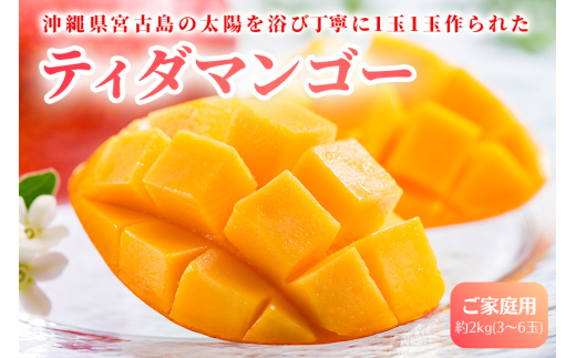 AI003　沖縄県宮古島・完熟マンゴー2kg【ご家庭用】ティダマンゴー宮古島農園